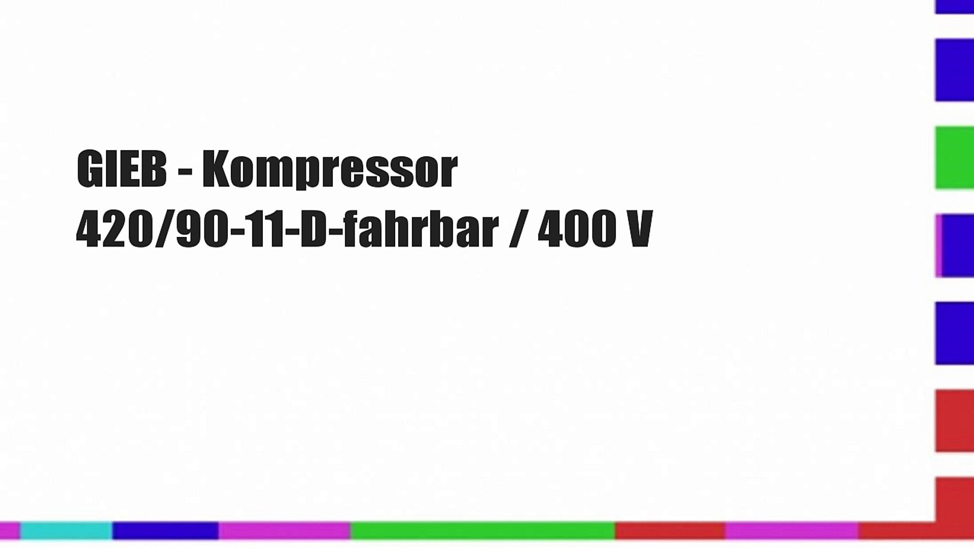 GIEB - Kompressor 420/90-11-D-fahrbar / 400 V - video Dailymotion