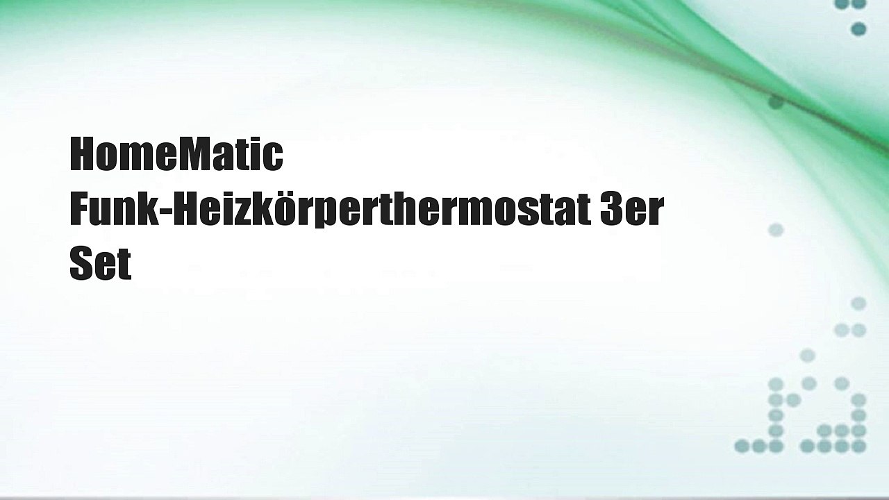 HomeMatic Funk-Heizkörperthermostat 3er Set