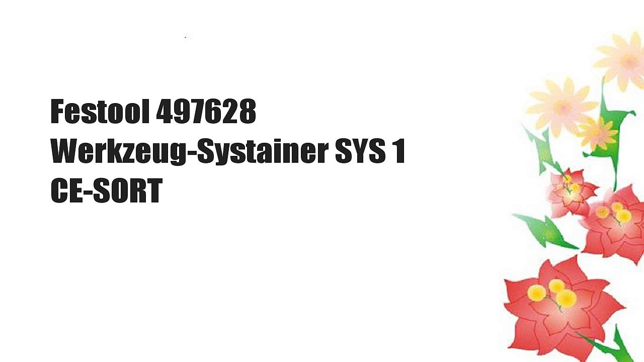 Festool 497628 Werkzeug-Systainer SYS 1 CE-SORT