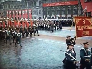 World War II Victory Parade Red Square 1945 -Color-