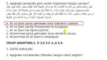 Arapça 2 (1-4) ünite Kendimizi Sınayalım Soruları - Medineweb