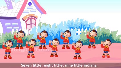 Ten Little Indians Nursery Rhymes - Cartoon Animation Songs For Children