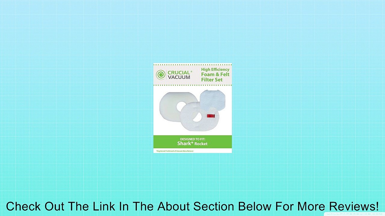 Shark Rocket Foam & Felt Filter Kit Fits HV300, HV310 & HV320 Series, Part # XFFV300 & 1080FTV320, Designed & Engineered by Crucial Vacuum Review