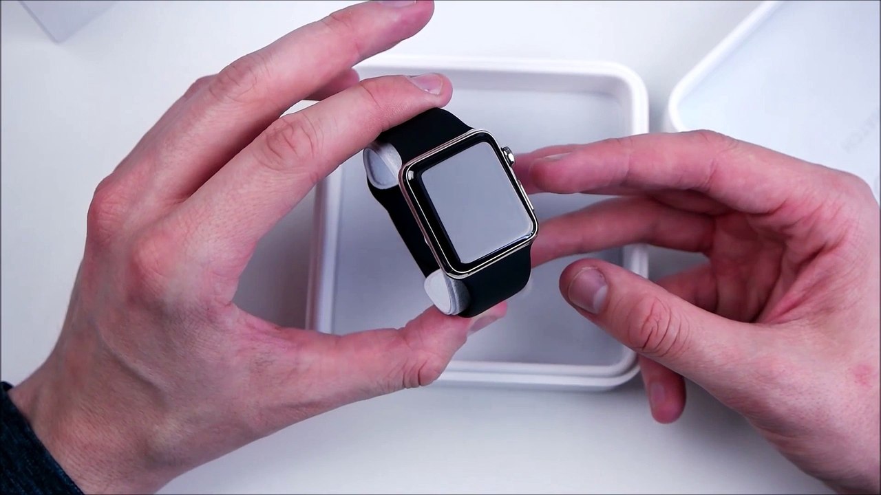 Apple Watch Unboxing deutsch (38mm, black)