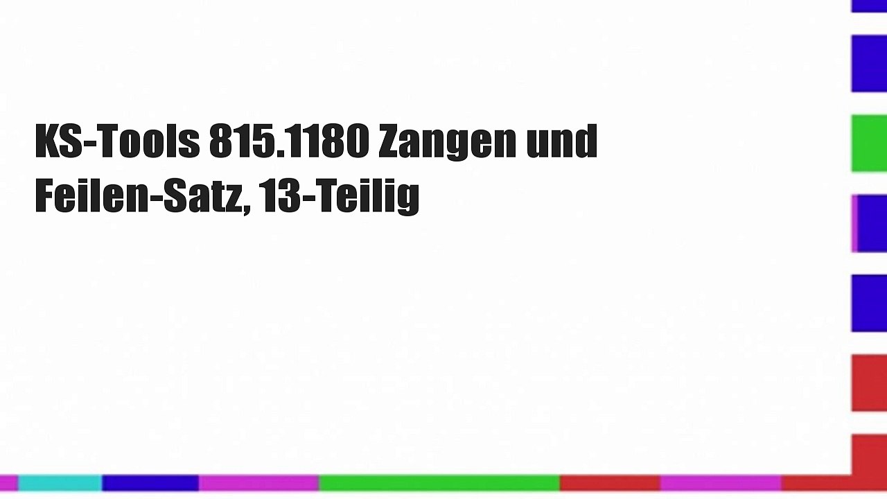 KS-Tools 815.1180 Zangen und Feilen-Satz, 13-Teilig