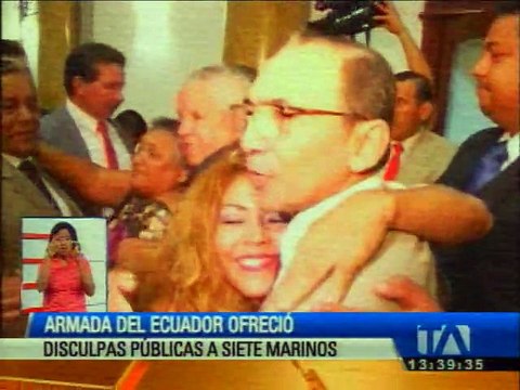 Armada de Ecuador presentó disculpas a siete marinos