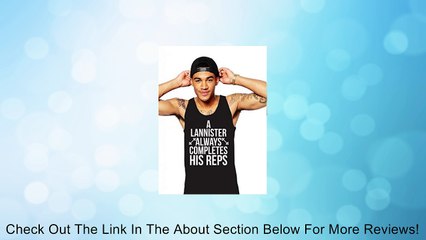 KimFitFab Men's A Lannister Always Completes His Reps Game of Thrones Tank Review