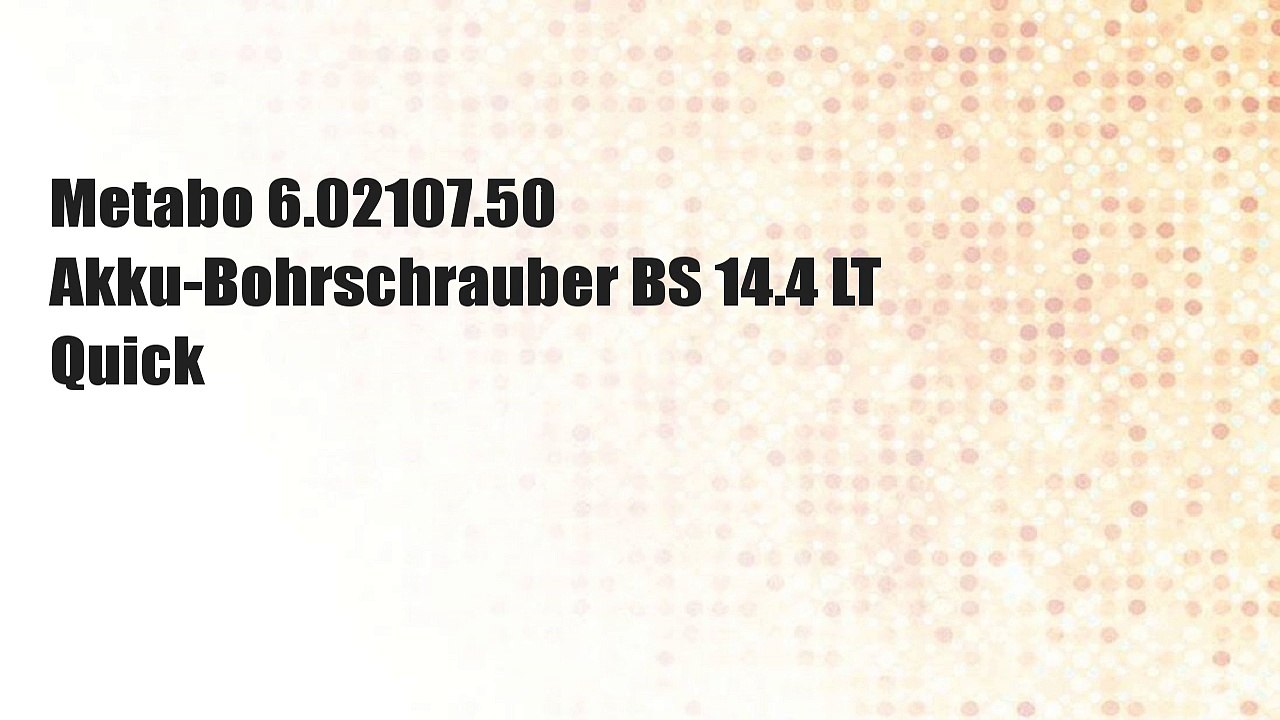 Metabo 6.02107.50 Akku-Bohrschrauber BS 14.4 LT Quick