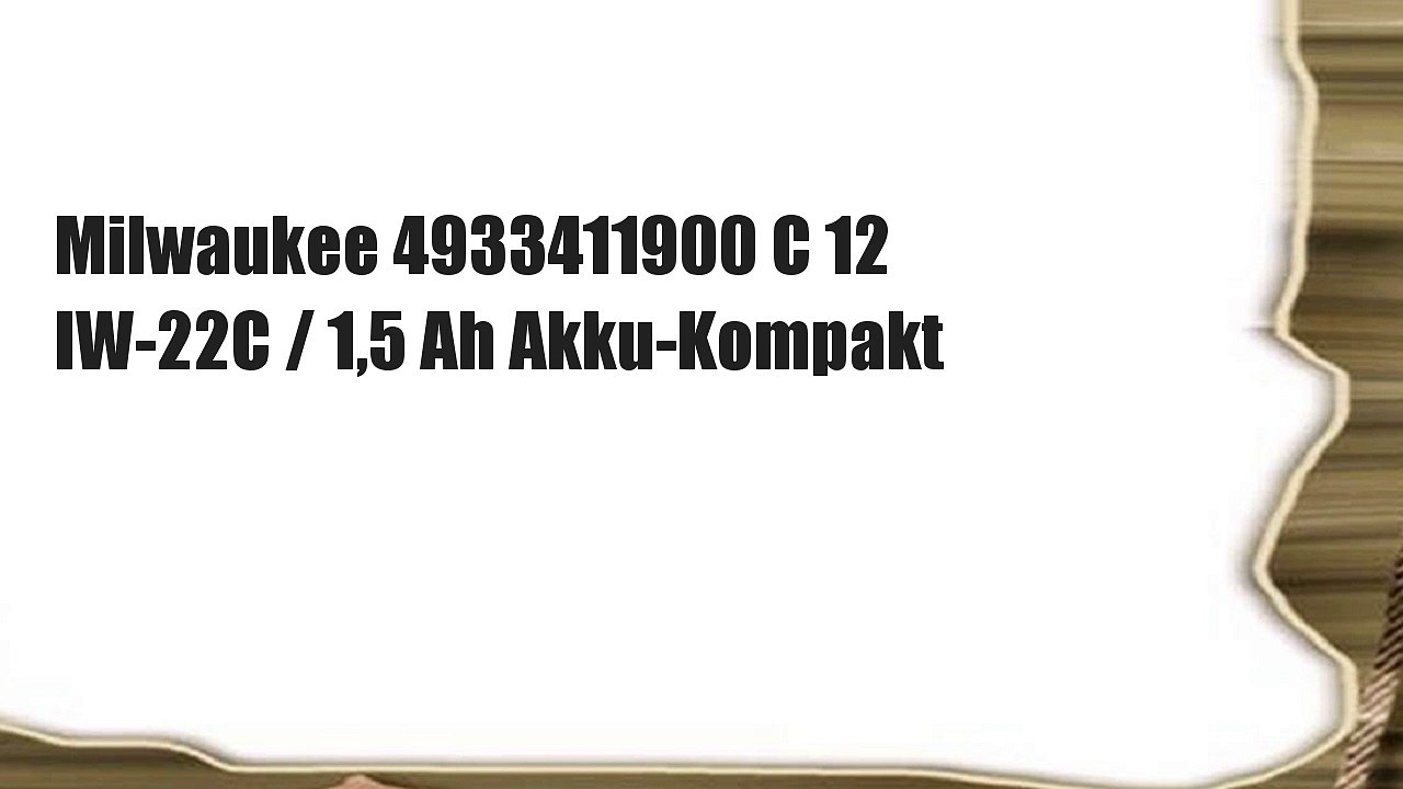 Milwaukee 4933411900 C 12 IW-22C / 1,5 Ah Akku-Kompakt