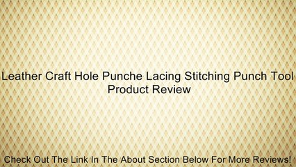 Leather Craft Hole Punche Lacing Stitching Punch Tool Review