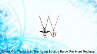 His & Hers Stainless Steel Angel Wings Couple Necklaces 20
