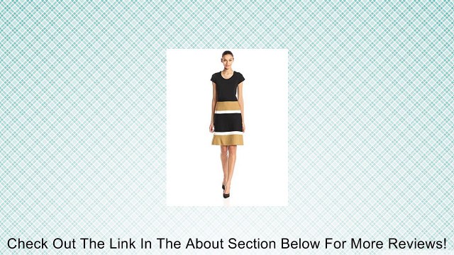 Anne Klein Women's Cap-Sleeve Color-Blocked Dress Review