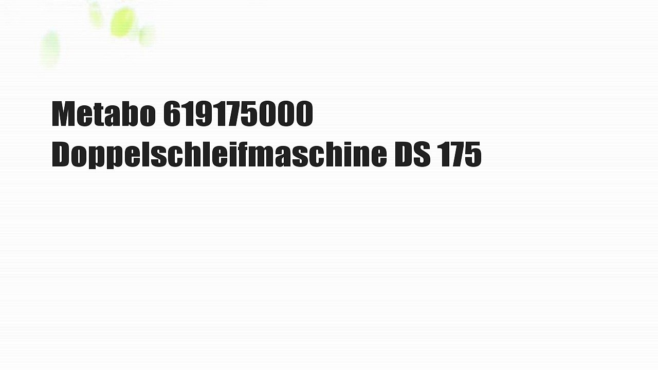 Metabo 619175000  Doppelschleifmaschine DS 175