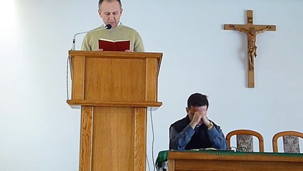 Rekolekcje dla prawników, 2015 Brenna. Modlitwy prowadzi ks dr Adam Pawlaszczyk