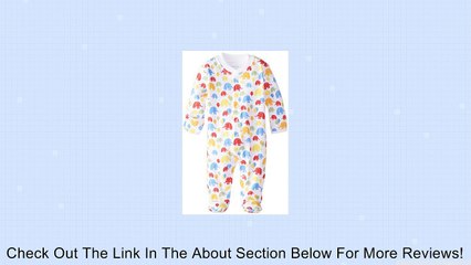 Jojo Maman Bebe Unisex-Baby Newborn Bright Elephant Sleepsuit Review