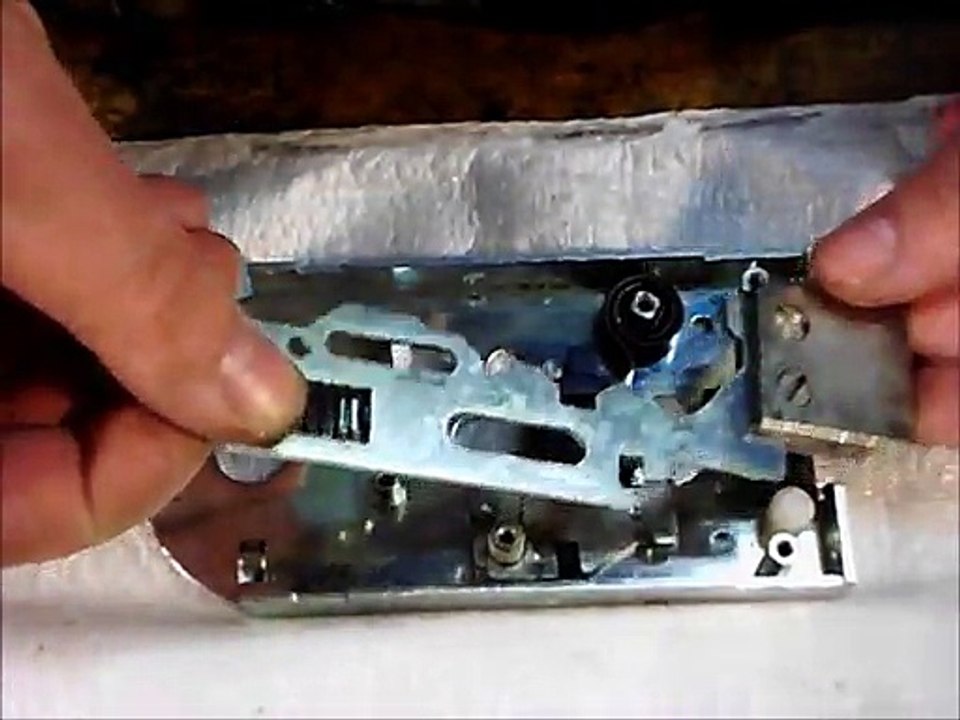 Glastürschloss Feder gebrochen Reparatur erneuerung