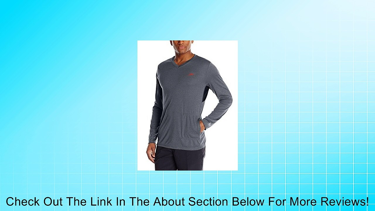 Speedo Men's Heather Long Sleeve V-Neck Swim Tee with Pocket Review
