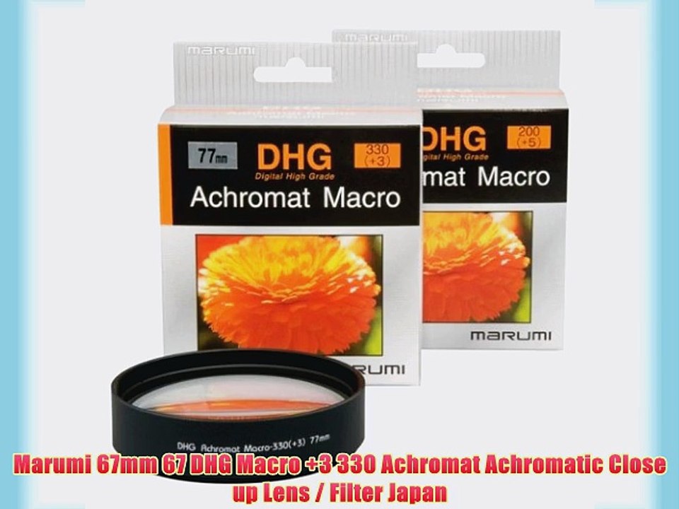 Marumi 67mm 67 DHG Macro  3 330 Achromat Achromatic Close up Lens / Filter Japan