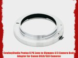 CowboyStudio Pentax K PK Lens to Olympus 4/3 Camera Body Adapter for Canon DSLR/SLR Cameras
