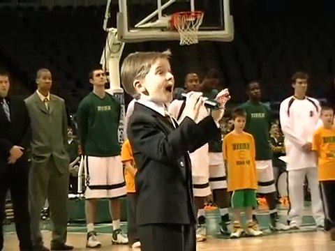7 year old sings National Anthem - Anthony Gargiula