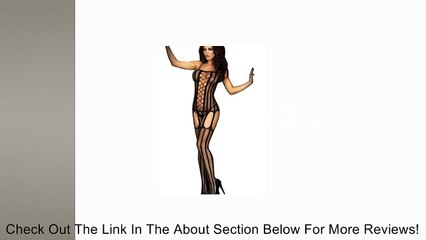 Amoretu� Womens Black Sheer Fishnet Striped Crotchless Suspender Bodystocking Review