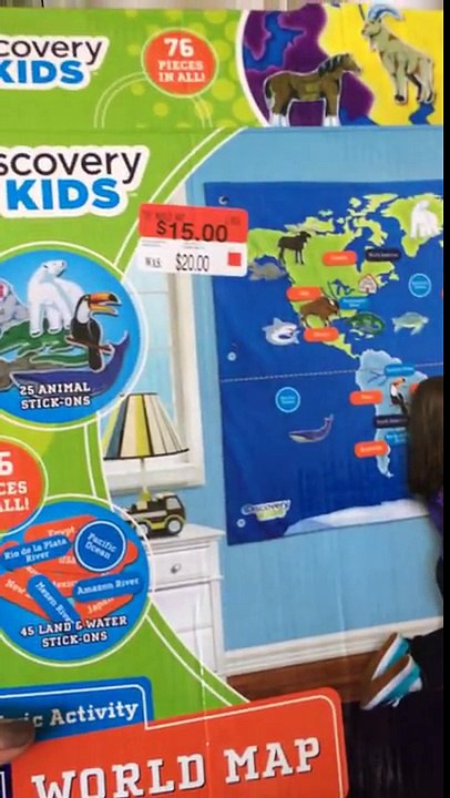 Layth and the World Map: Discovery Kids teaching the kids geography