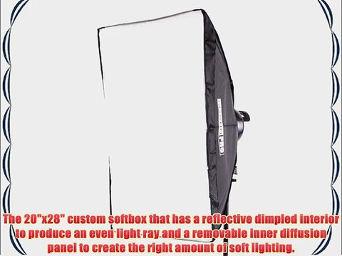 StudioPRO Photo Studio Photography 1000 Watt 5 Socket Head AC Power Light Kit With 20x28 Softbox
