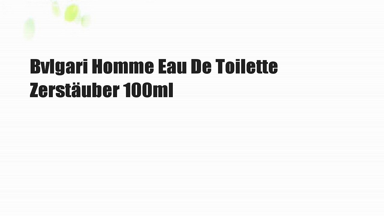 Bvlgari Homme Eau De Toilette Zerstäuber 100ml