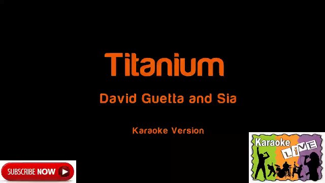 David Guetta and Sia Titanium Karaoke Version Best songs Of David Guetta