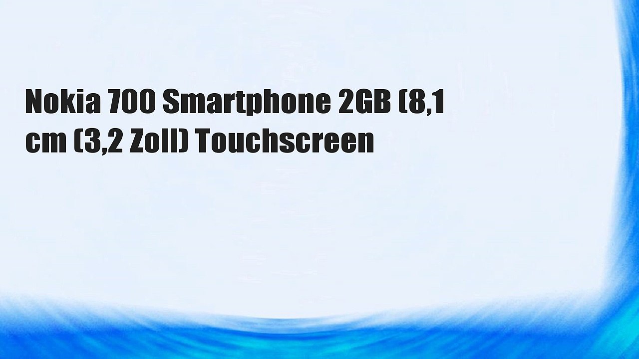 Nokia 700 Smartphone 2GB (8,1 cm (3,2 Zoll) Touchscreen