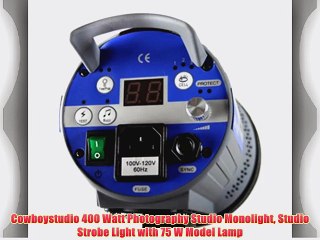 Download Video: Cowboystudio 400 Watt Photography Studio Monolight Studio Strobe Light with 75 W Model Lamp