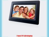 GPX Inc. PF702B 7-Inch Digital Photo Frame with SD/MMC Memory Card Reader (Black)