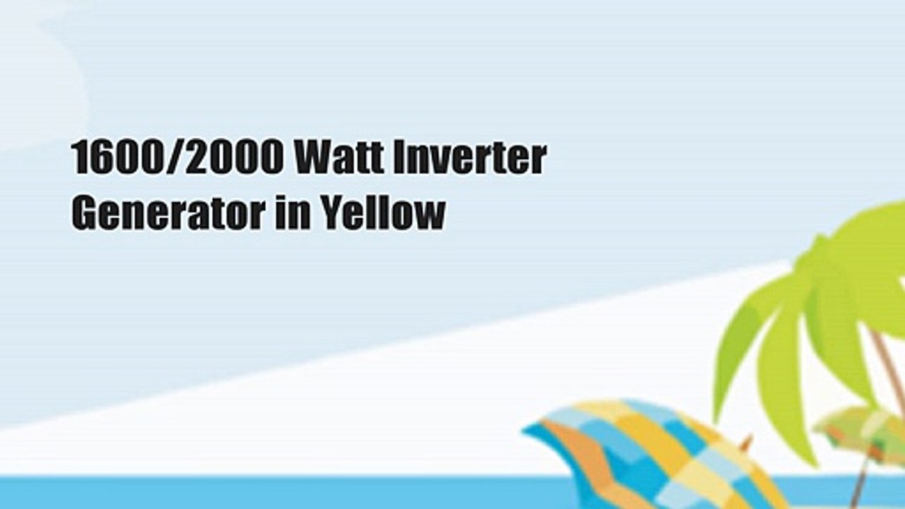 1600/2000 Watt Inverter Generator in Yellow