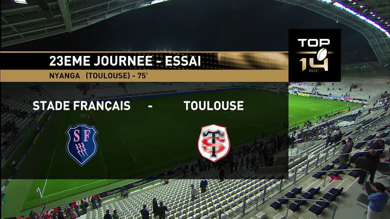 TOP14 - Paris - Toulouse: Essai Yannick Nyanga (TLS) - J23 - Saison 2014/2015