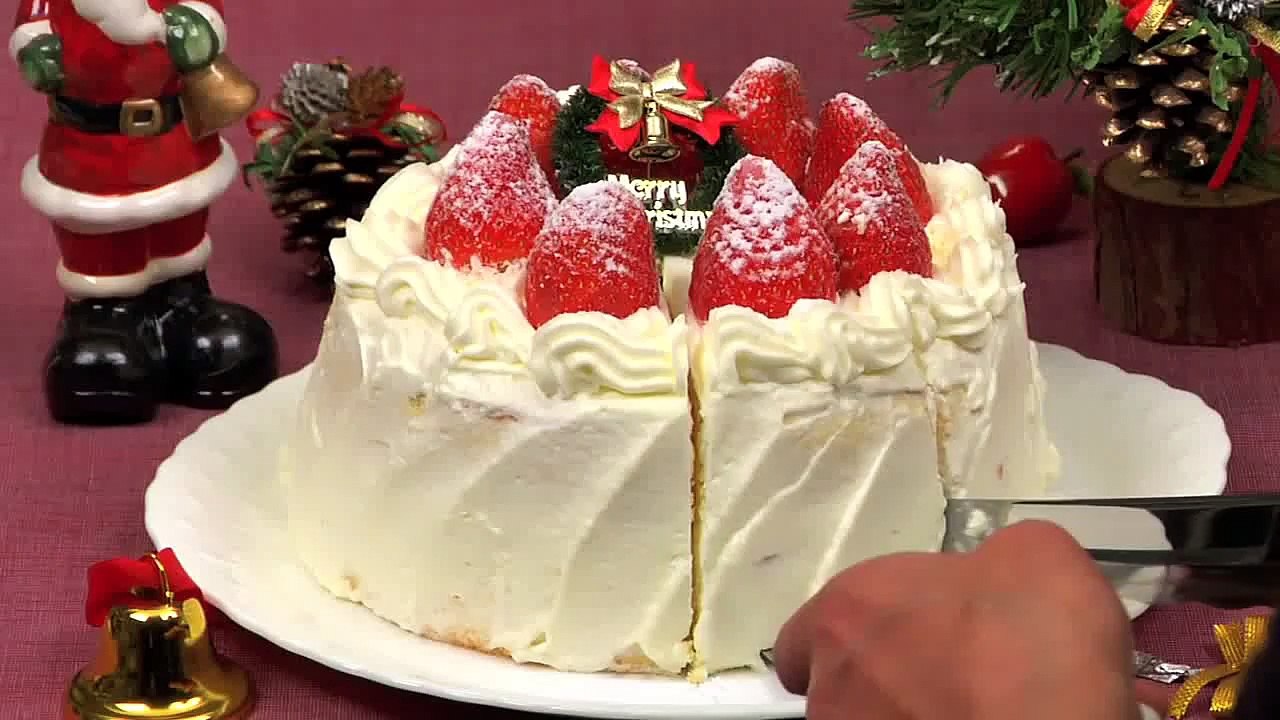 How to Make Christmas Cake (Strawberry Cake Recipe) クリスマスケーキ 作り方レシピ
