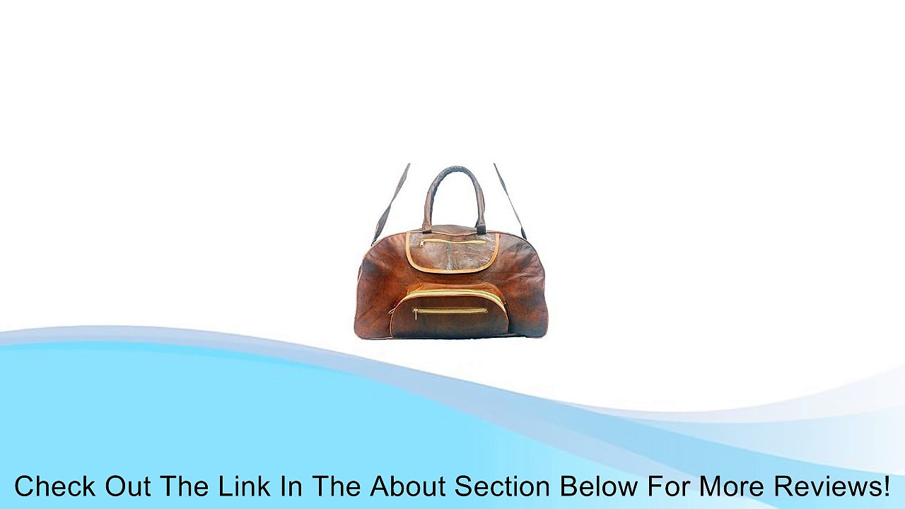 Vintage Real Genuine Leather Oval Shaped luggage/Travel bag. Review