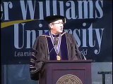 University President Channels Fergie for Commencement Speech