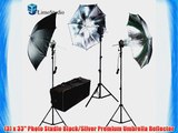LimoStudio 2400W Photography Photo Video Lighting Portrait Studio Umbrella Continuous Triple