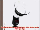 CowboyStudio Mini Beauty Dish for Shoe Mount Flashes Canon 430EX Speedlight