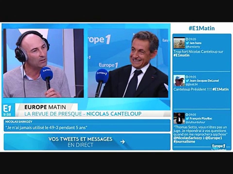 Nicolas Canteloup devant Sarkozy imite DSK