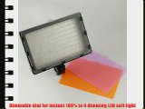 ePhotoInc Professional compact Dimmable 126 LED VIDEO CAMERA CAMCORDER light panel Hotshoe