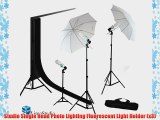 LimoStudio 600 Watt Photo Video Light Kit Black and White Muslin Backdrops with Adjustable