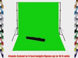 ePhoto 901/10x24green 10x24 Foot Chromakey Green Screen and Stand Kit with Case