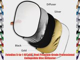 Fotodiox 5-in-1 40x60 Oval Premium-Grade Professional Collapsible Disc Reflector