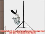 CowboyStudio 9ft Heavy Duty Spring Cushioned Video Light Stand with Three Professional Caster