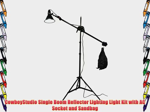 CowboyStudio Single Boom Reflector Lighting Light Kit with AC Socket and Sandbag