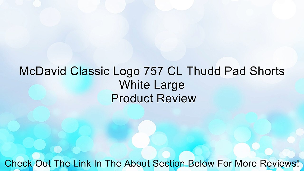 McDavid Classic Logo 757 CL Thudd Pad Shorts White Large Review