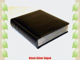 Professional 8x10 Black Silver edged Slip-in Wedding/Parent Photo Album holds 20 photos