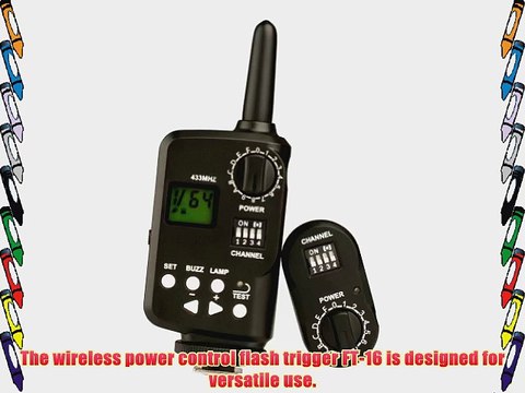 NEEWER FT-16 16 Channel Wireless Power-Control Trigger (Transmitter Receiver Set) for Canon