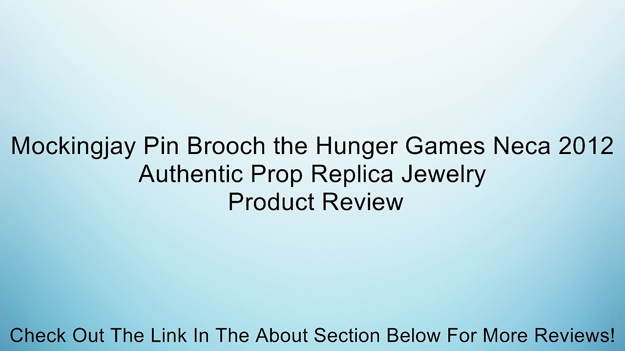 Mockingjay Pin Brooch the Hunger Games Neca 2012 Authentic Prop Replica Jewelry Review